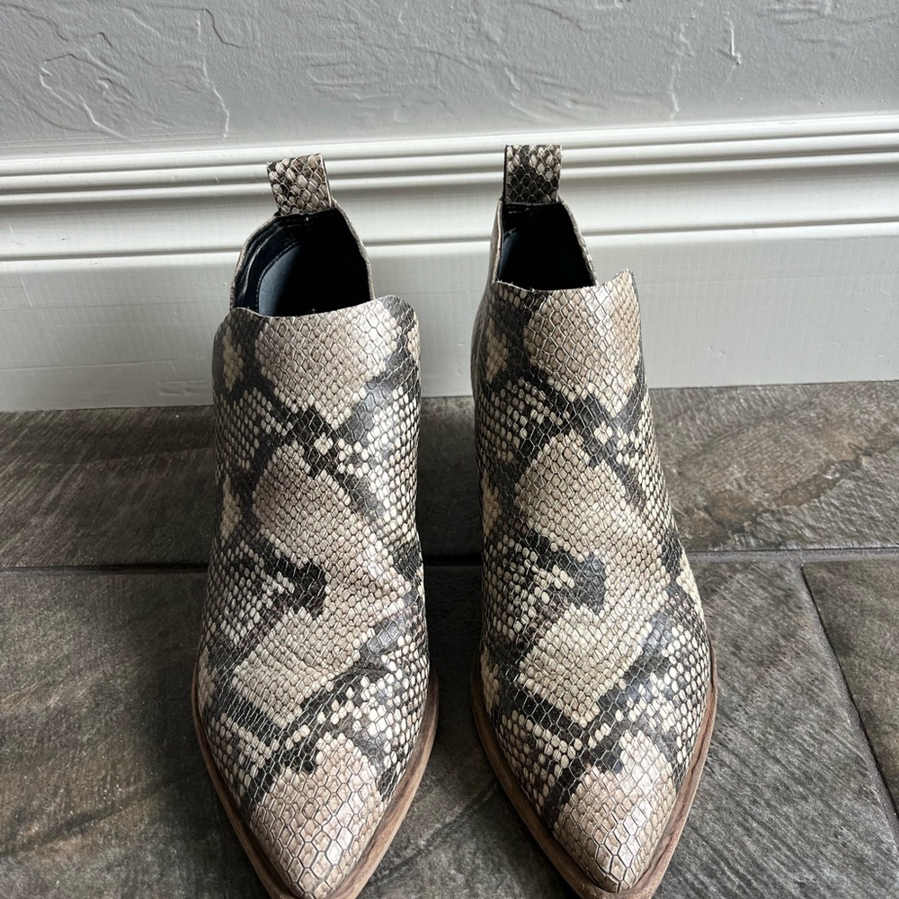Dolce Vita Snake Skin Ankle Booties